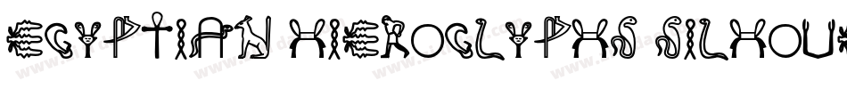 Egyptian Hieroglyphs Silhouette字体转换